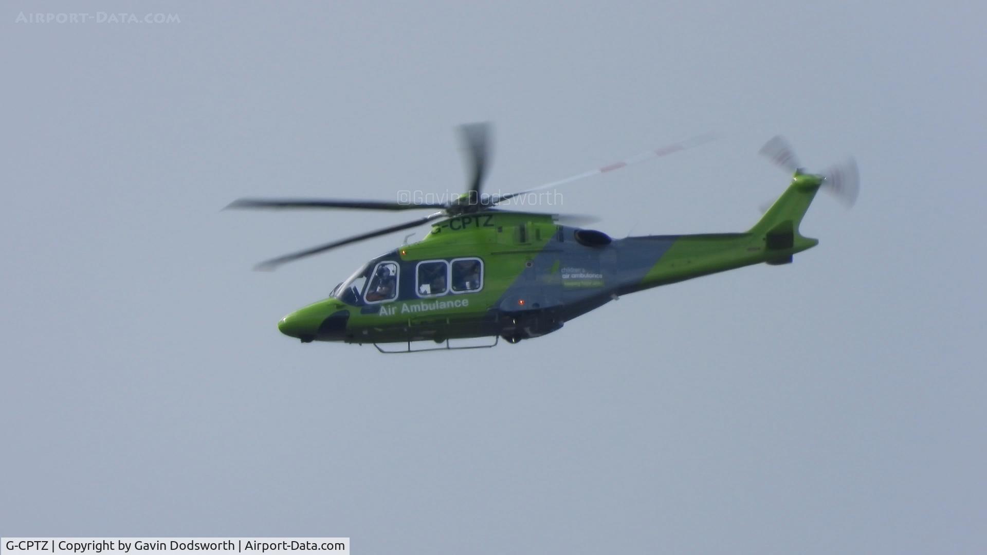 G-CPTZ, 2017 Leonardo AW-169 C/N 69043, Heading south over Darlington on April 16th 2024