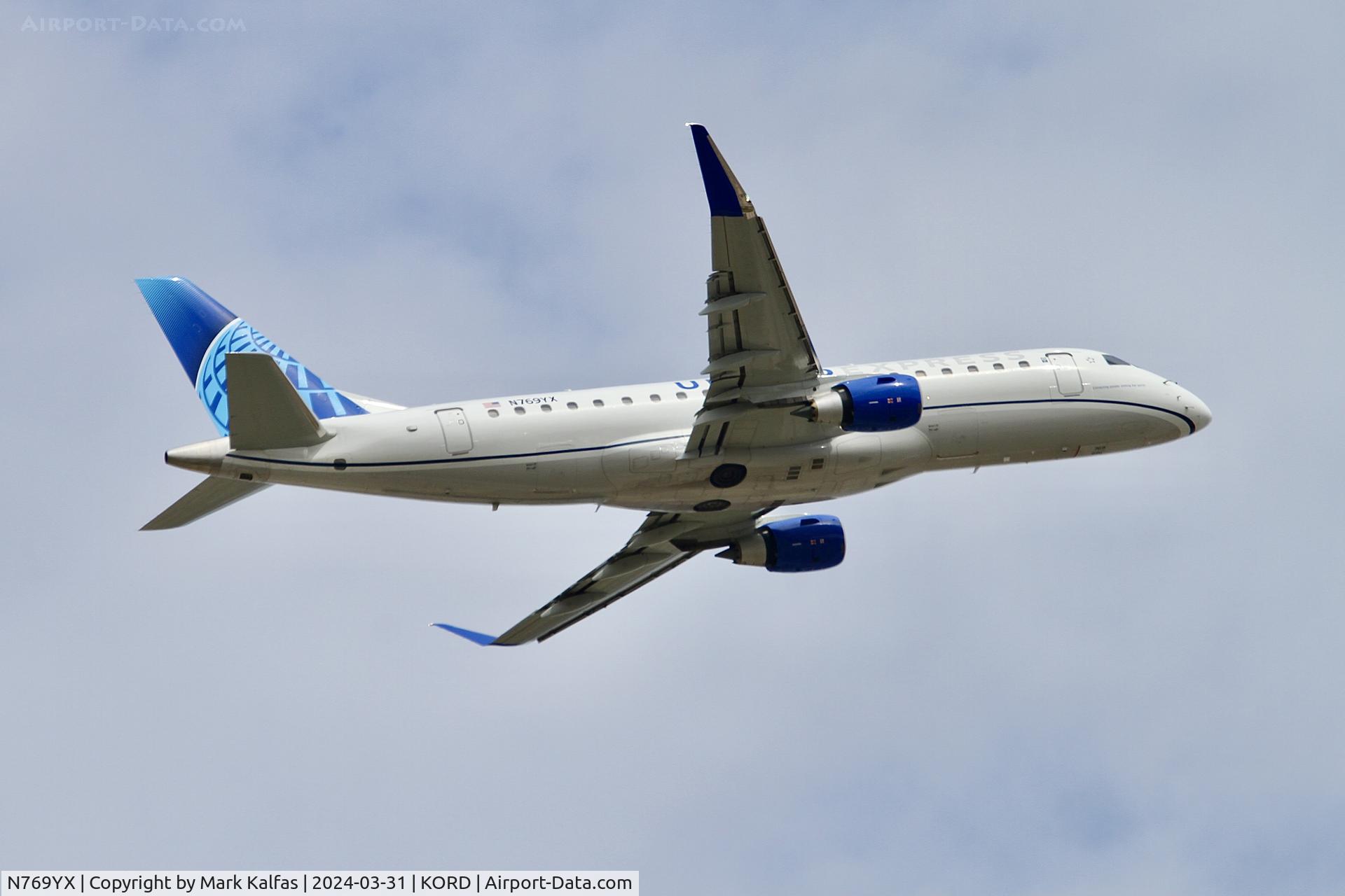 N769YX, 2023 EMBRAER S A ERJ 170-200 LR C/N 17000954, E75L Republic Airways/United Express EMBRAER 175LW  N769YX RPA3616 KORD-CYYZ