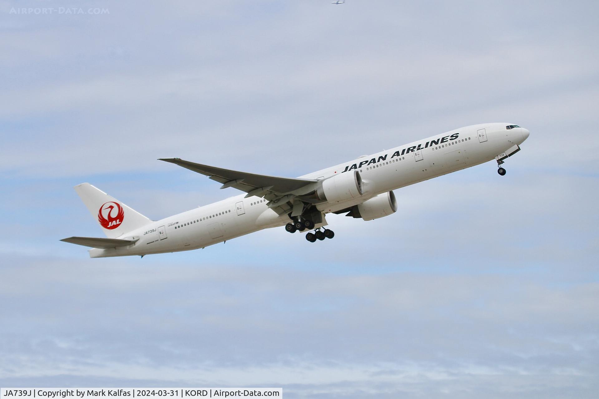 JA739J, 2008 Boeing 777-346/ER C/N 37437, B77W Japan Airlines Boeing 777-346/ER JA739J JAL9  KORD-RJTT