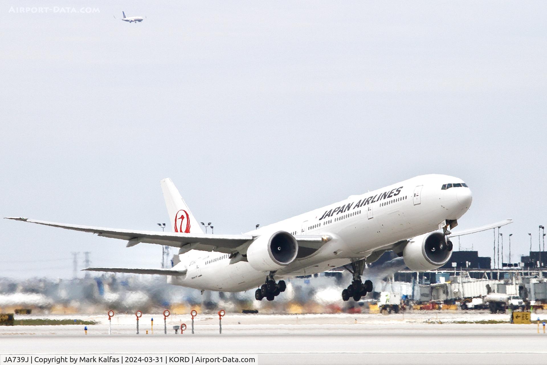 JA739J, 2008 Boeing 777-346/ER C/N 37437, B77W Japan Airlines Boeing 777-346/ER JA739J JAL9  KORD-RJTT