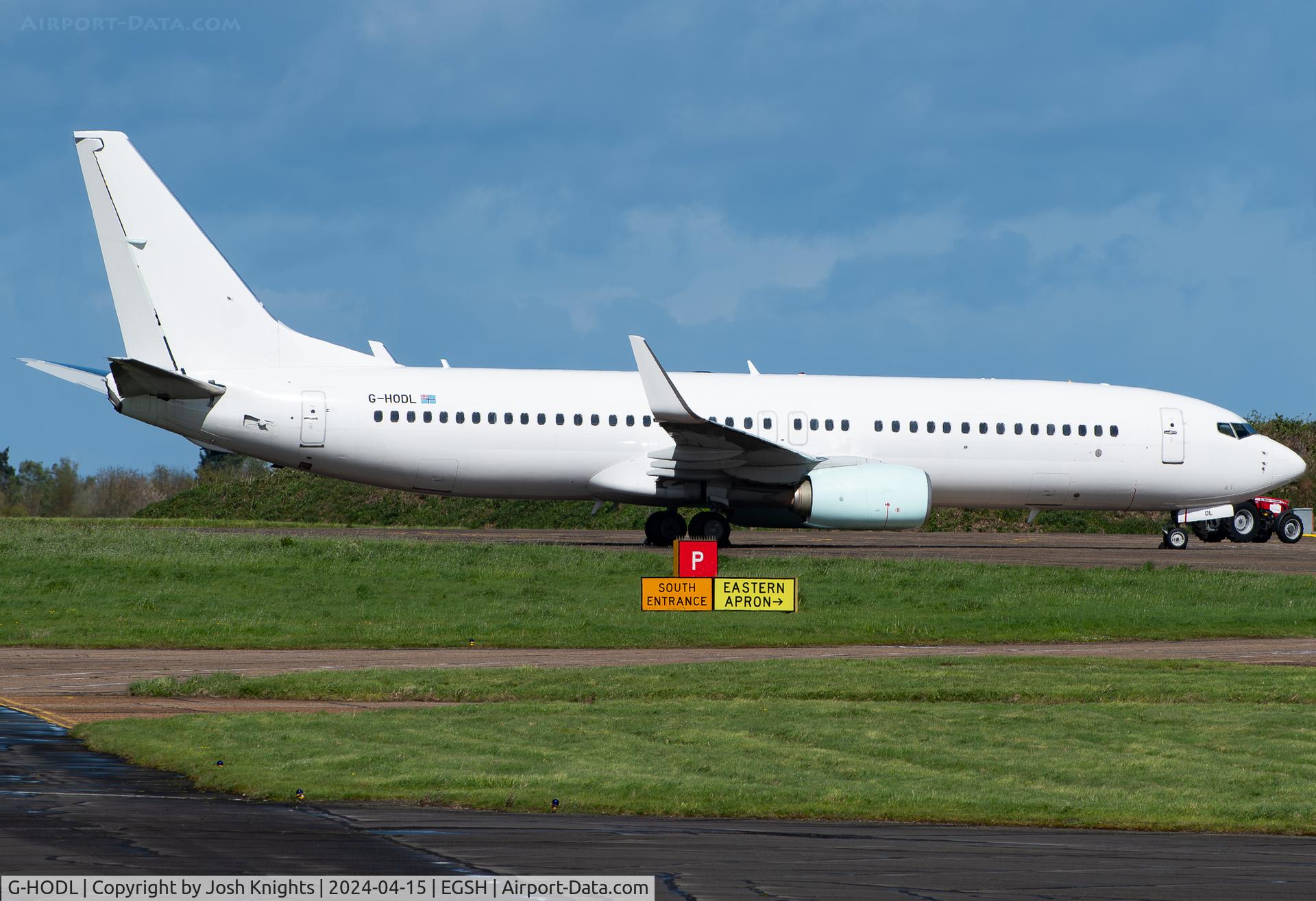 G-HODL, 2011 Boeing 737-82R C/N 38175, On The Eastern Apron, Prior to Towing To The Respray Hangar.