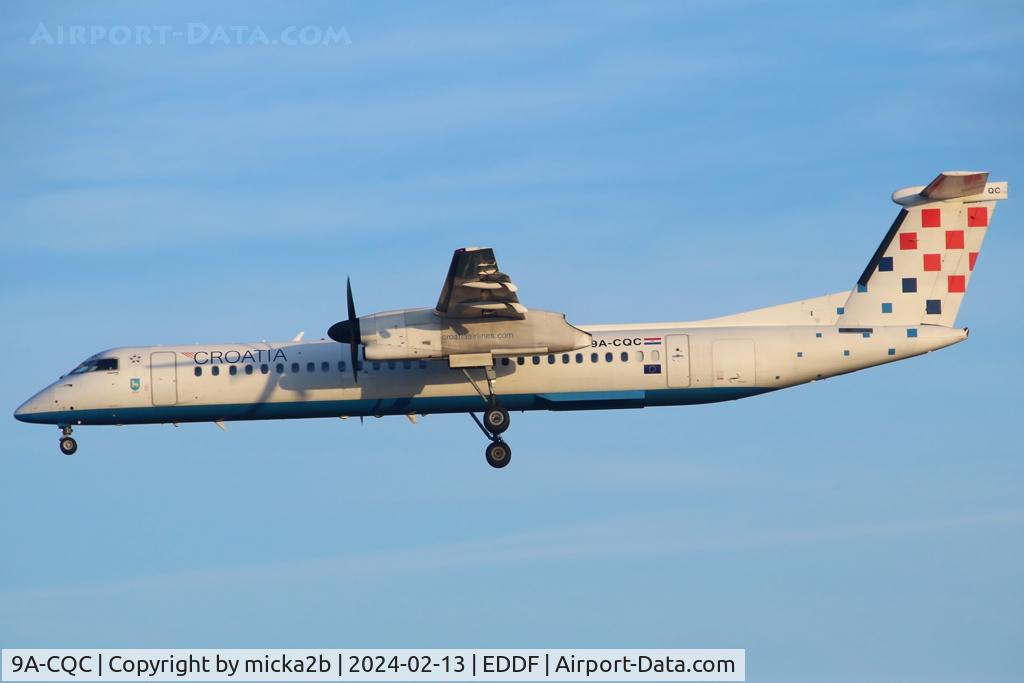 9A-CQC, 2009 De Havilland Canada DHC-8-402Q Dash 8 C/N 4258, Landing