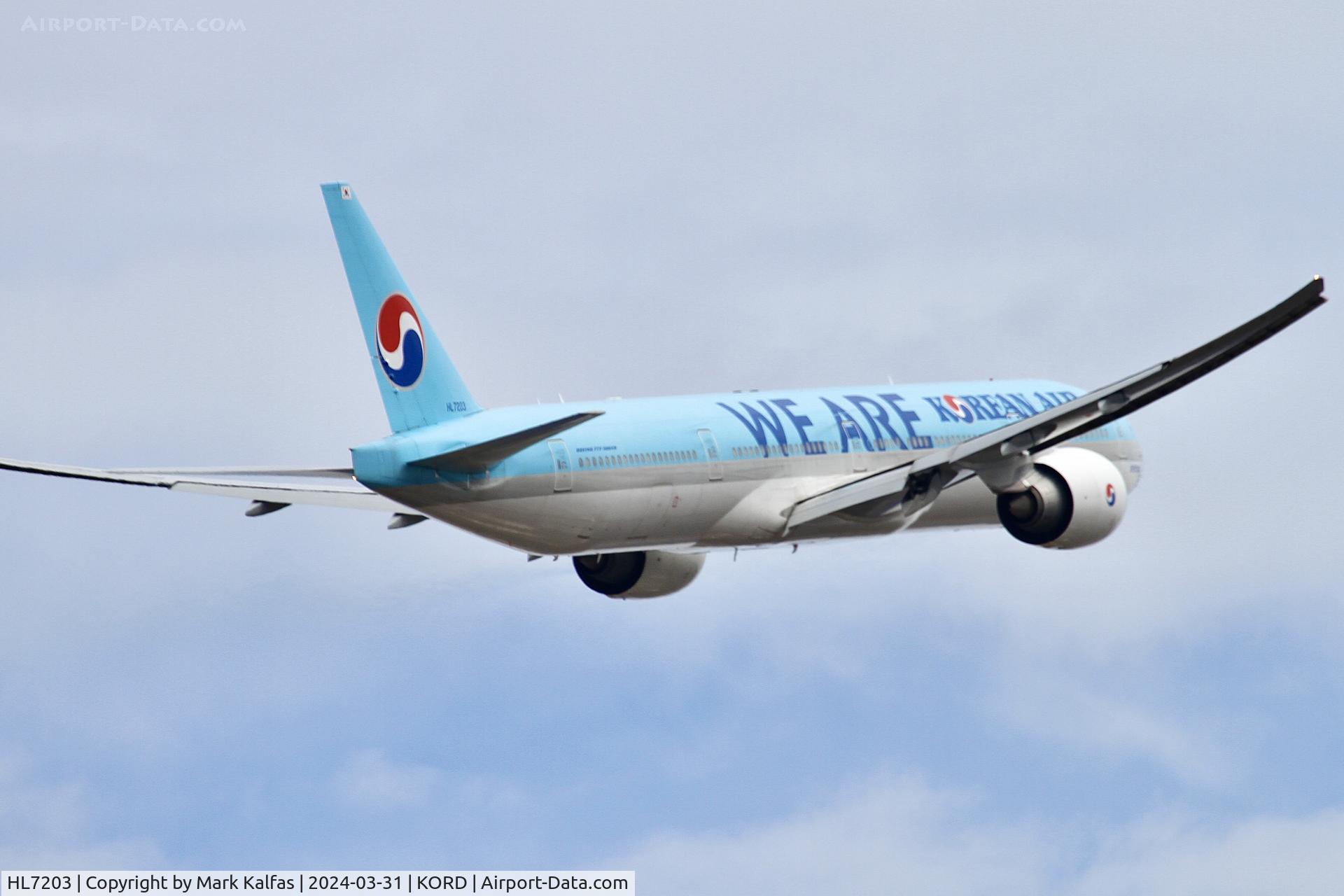 HL7203, 2018 Boeing 777-3B5/ER C/N 60378, B77W Korean Air Boeing 777-3B5/ER HL7203 KAL38 KORD-RSKI
