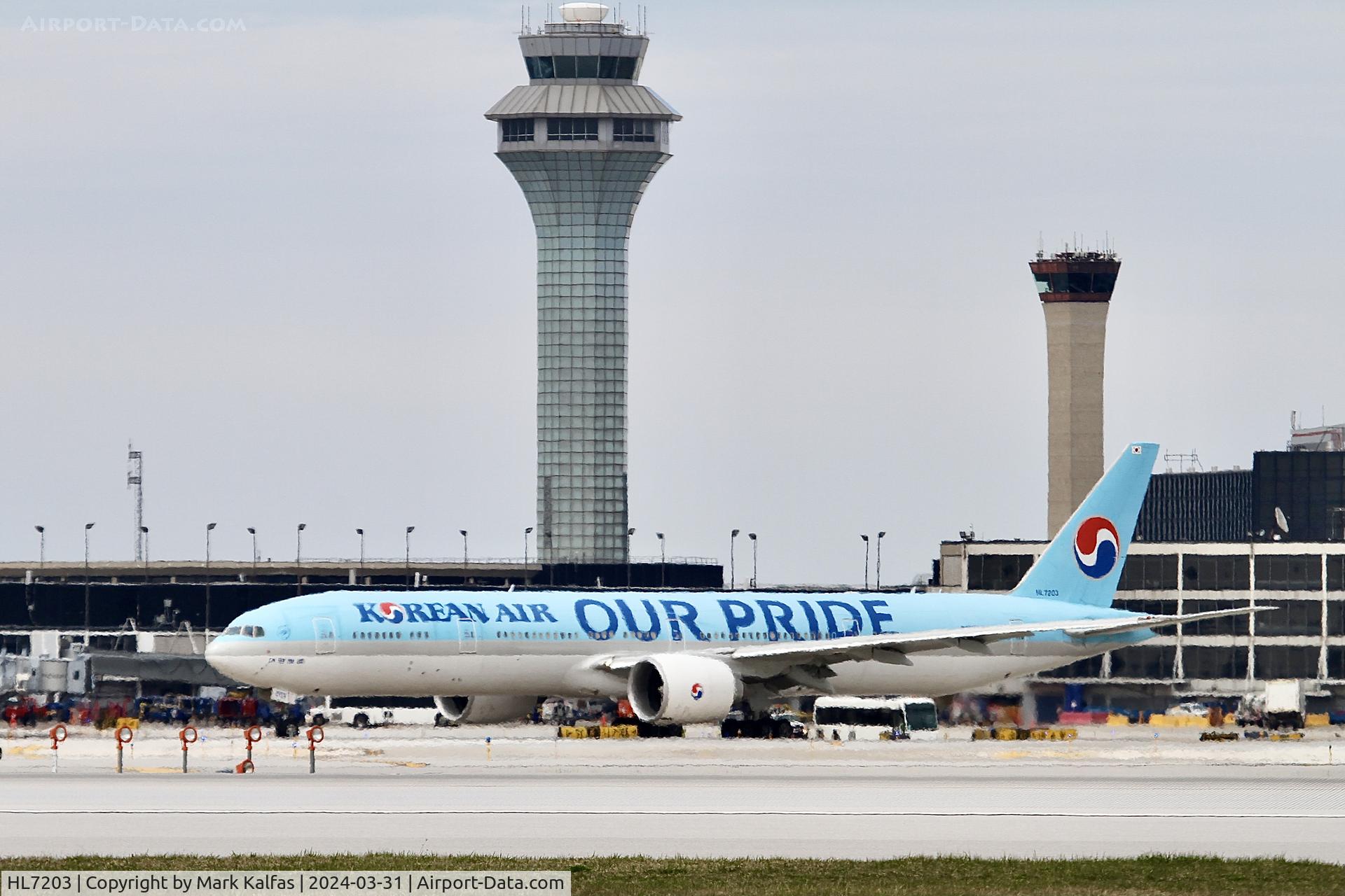 HL7203, 2018 Boeing 777-3B5/ER C/N 60378, B77W Korean Air Boeing 777-3B5/ER HL7203 KAL38 KORD-RSKI