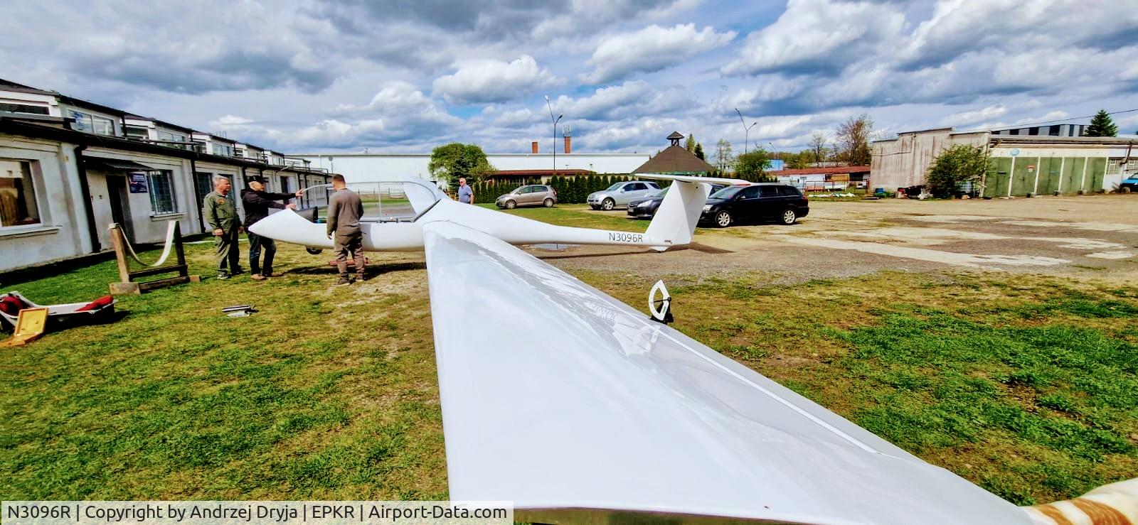 N3096R, 1991 PZL-Krosno KR-03A Puchatek C/N 03-13, The quality controller performs factory settings of the air brakes and aileron deflection.