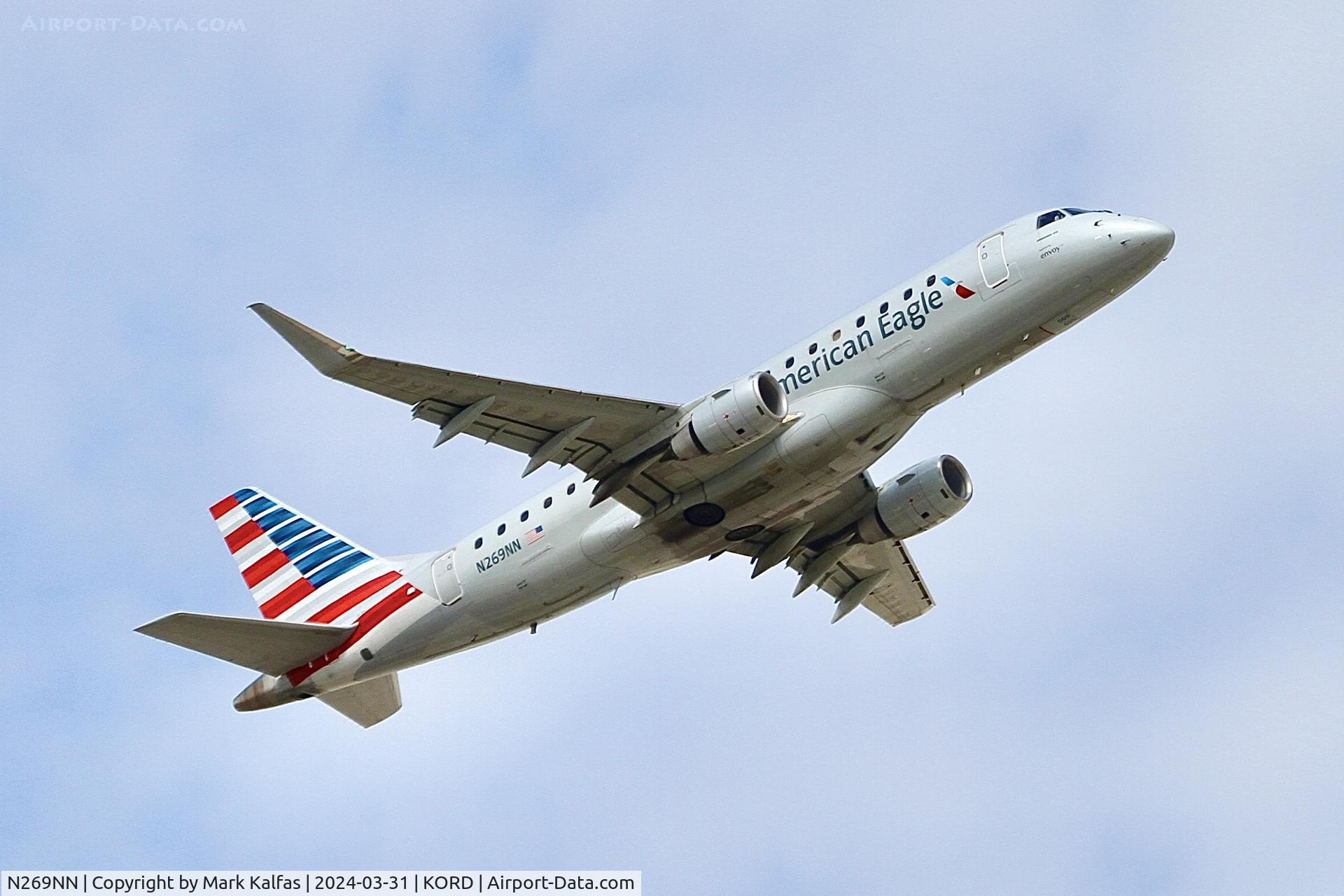 N269NN, 2019 Embraer 175LR (ERJ-170-200LR) C/N 17000774, E75L Envoy/American Eagle  Embraer 175LR (ERJ-170-200LR) N269NN ENY4174 ORD-MKE
