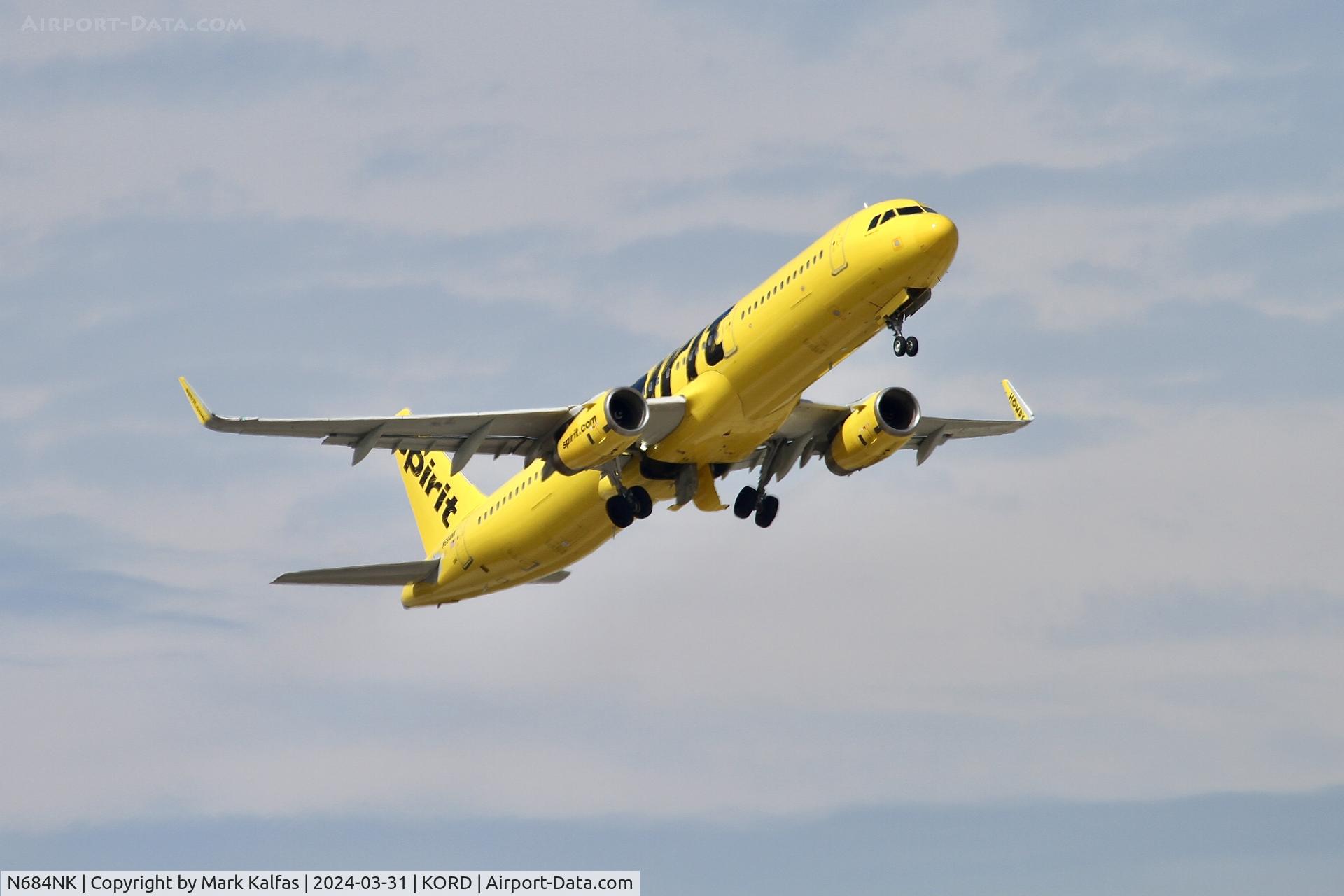 N684NK, 2018 Airbus A321-231 C/N 8047, A321 Spirit Airlines Airbus A321-231 N684NK NKS124 KORD-MMUN
