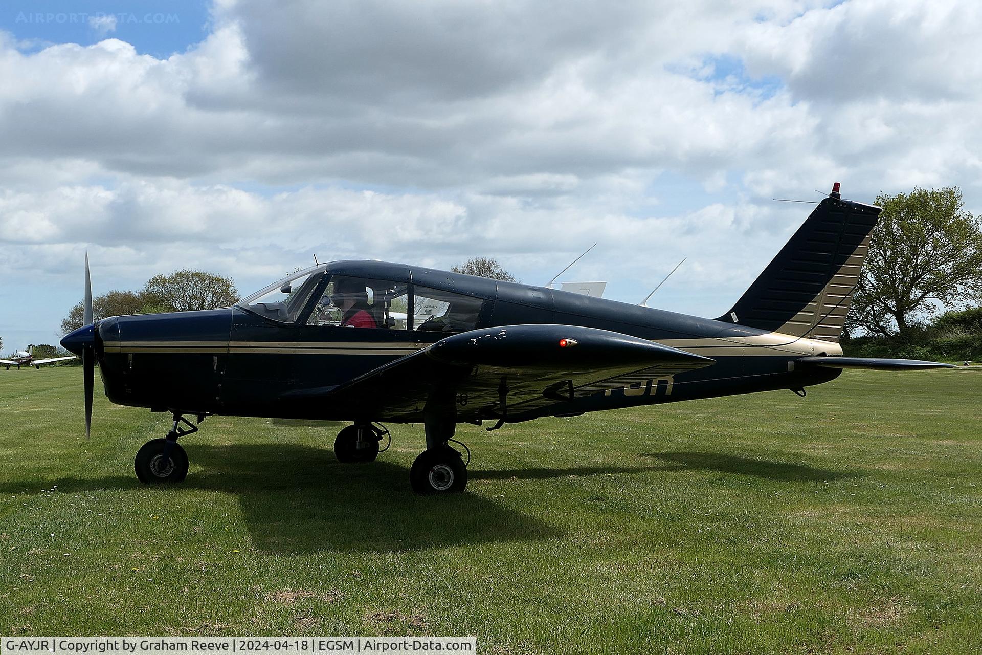 G-AYJR, 1970 Piper PA-28-140 Cherokee C/N 28-26694, About to depart from Beccles.
