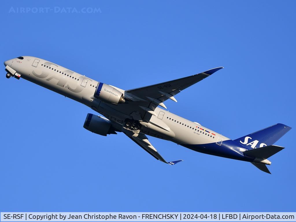 SE-RSF, 2021 Airbus A350-941 C/N 499, Bordeaux (BOD)	Copenhagen (CPH)	SK9136