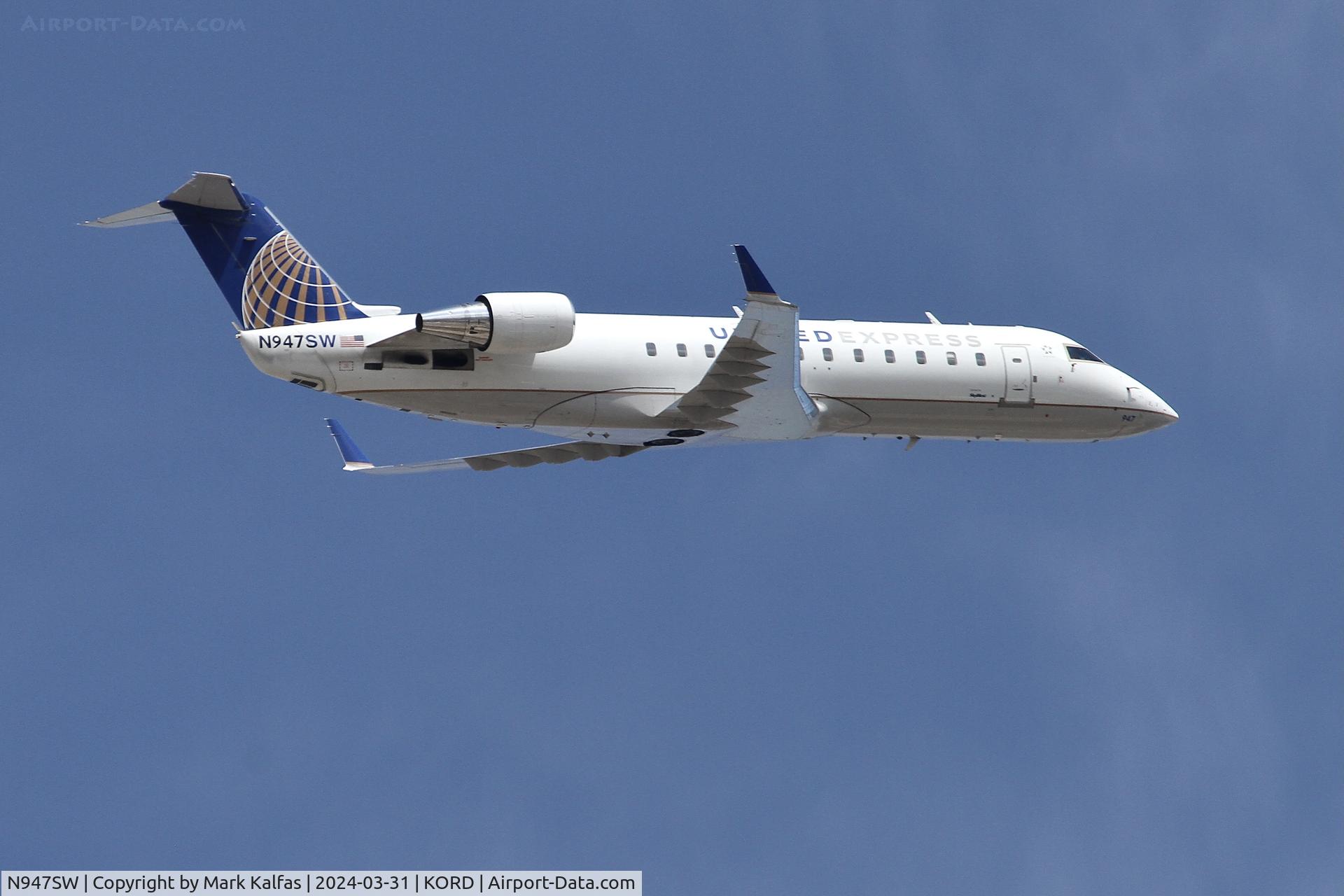 N947SW, 2003 Bombardier CRJ-200LR (CL-600-2B19) C/N 7786, CRJ2 Skywest/United Express Bombardier CL-600-2B19  N947SW SKW2934 ORD-DCA