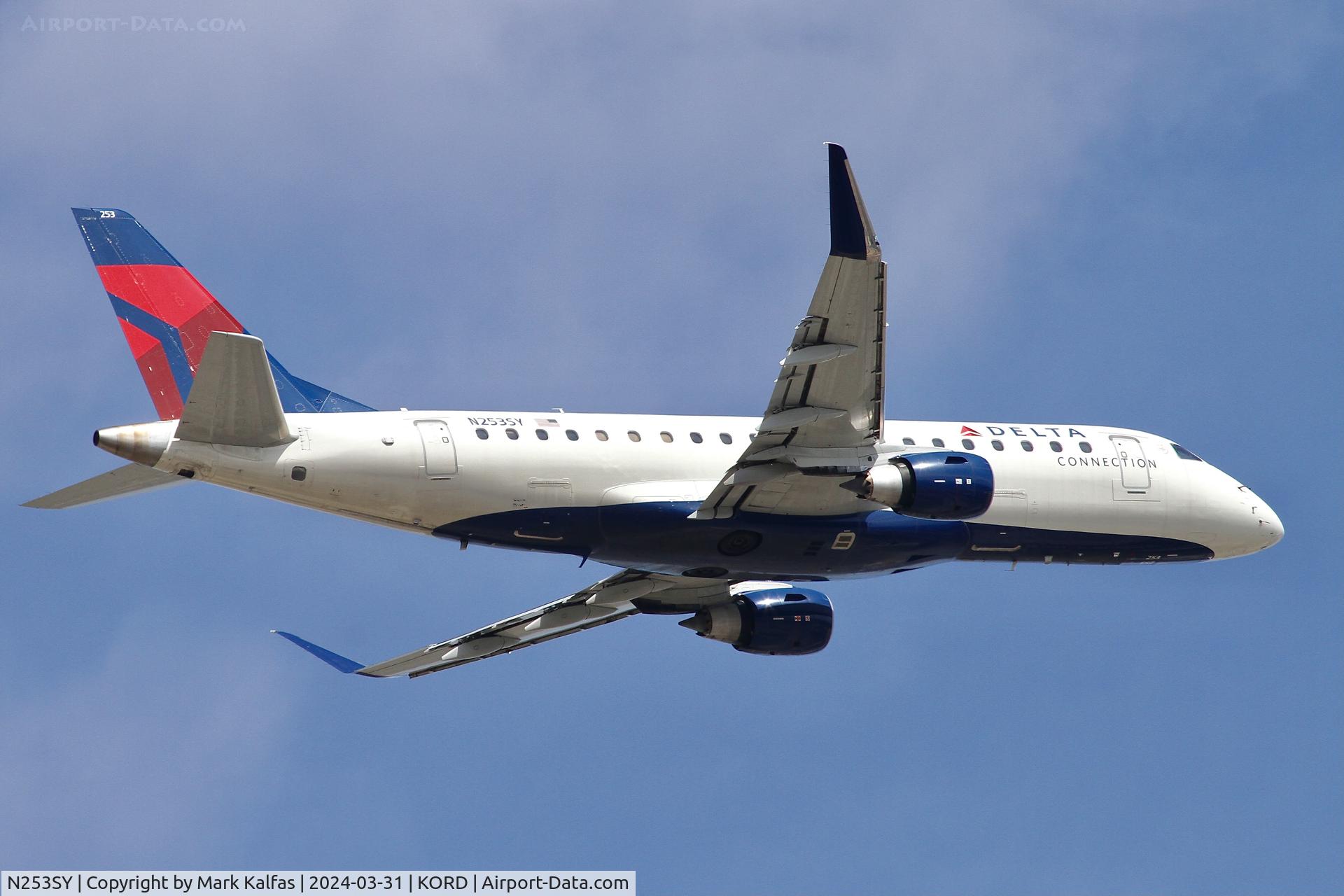 N253SY, 2016 Embraer 175LR (ERJ-170-200LR) C/N 17000620, E75L SkyWest/Delta Connection Embraer ERJ 170-200 LR  N253SY SKW4105 ORD-LGA