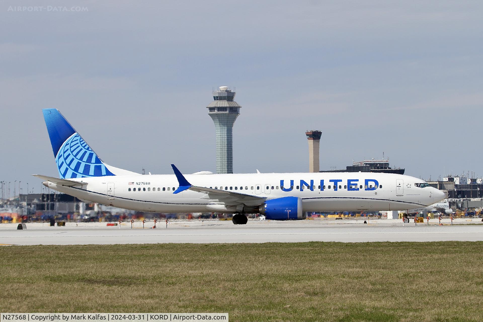 N27568, 2023 Boeing 737-9 MAX C/N 67191, B39M United Airlines Boeing 737 Max 9 N27568 UAL2421 MCO-ORD