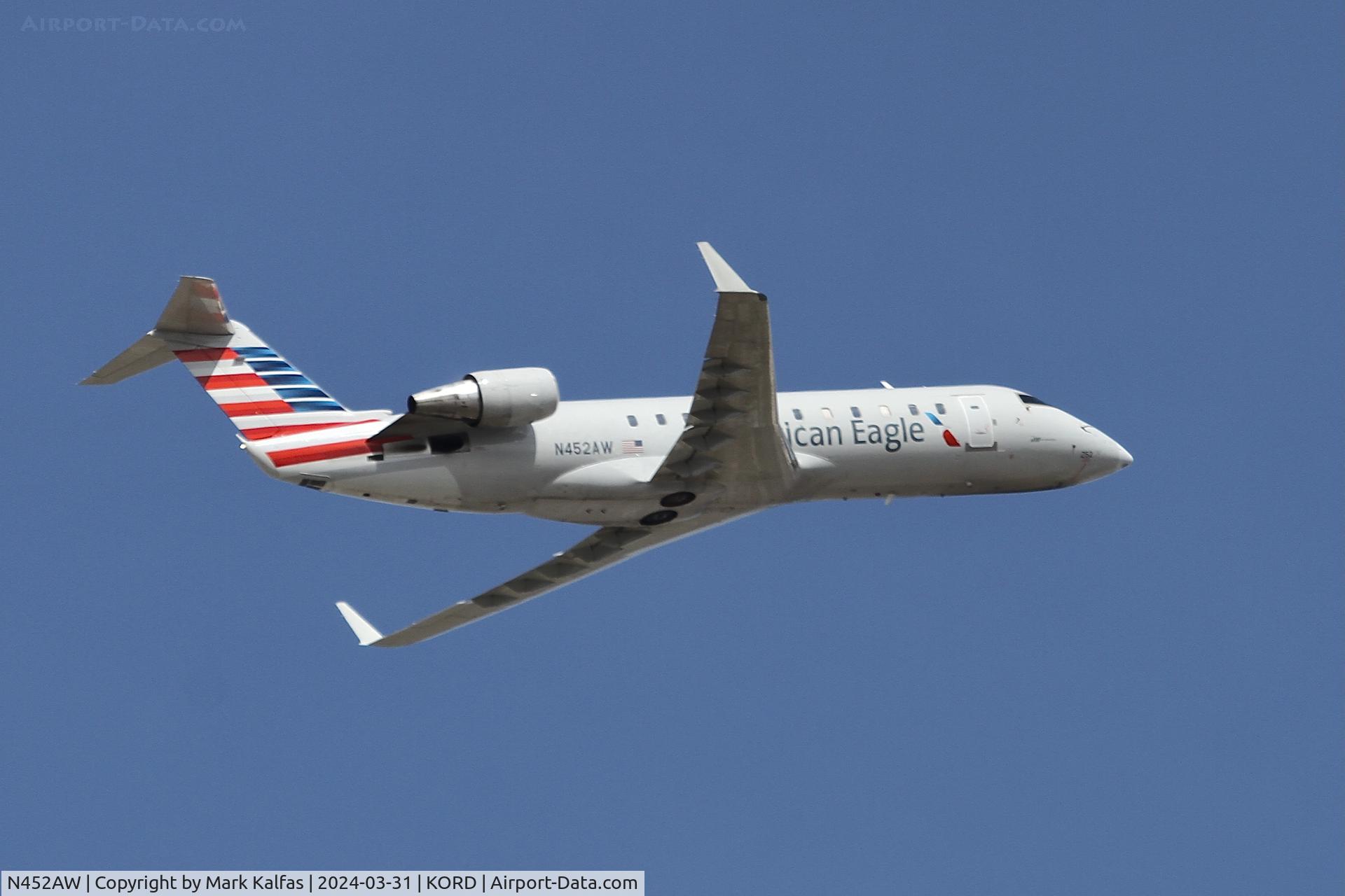 N452AW, 2003 Bombardier CRJ-200LR (CL-600-2B19) C/N 7835, CRJ2 Air Wisconsin/ American Eagle BOMBARDIER INC CL-600-2B19 N452AW AWI6090 ORD-CMH