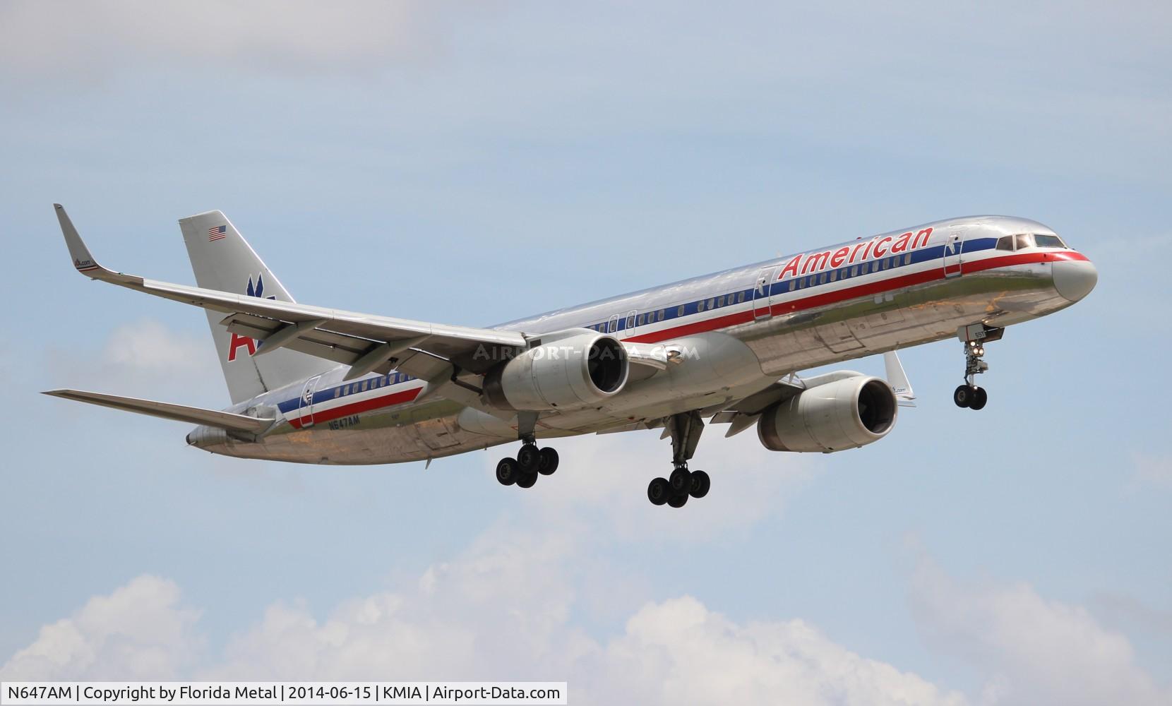N647AM, 1991 Boeing 757-223 C/N 24605, AAL 752 oc zx ORD-MIA