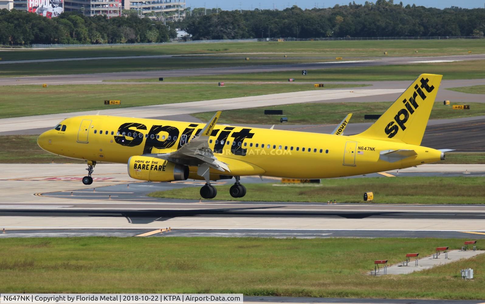 N647NK, 2017 Airbus A320-232 C/N 7635, NKS A320 yellow zx ORD-TPA