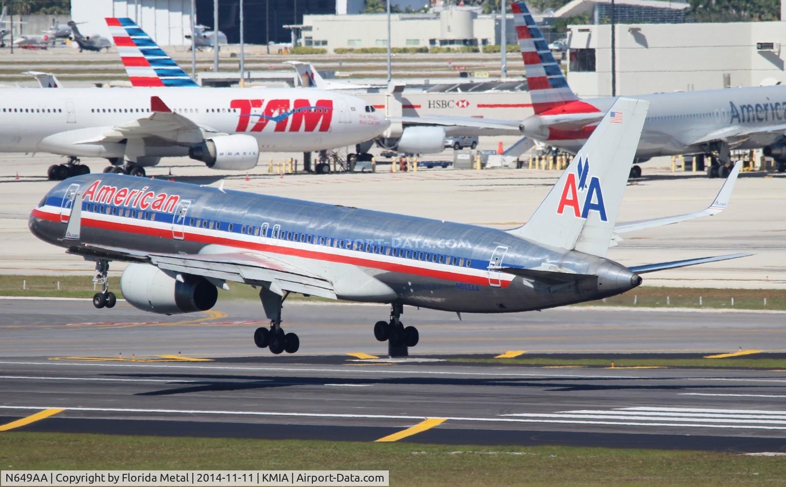 N649AA, 1991 Boeing 757-223 C/N 24607, AAL 752 oc zx BOG-MIA