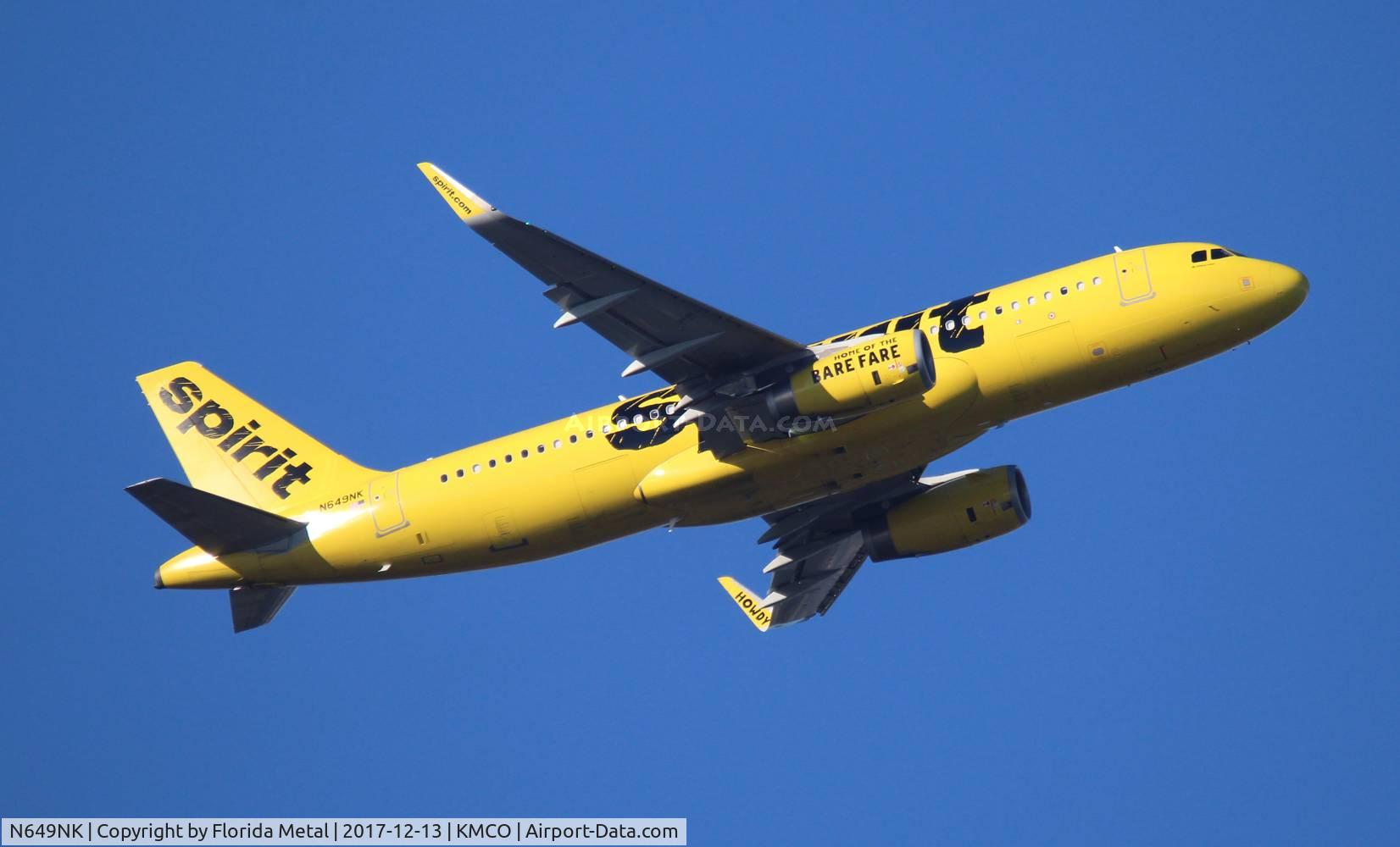 N649NK, 2017 Airbus A320-232 C/N 7679, NKS A320 yellow zx MCO-DFW