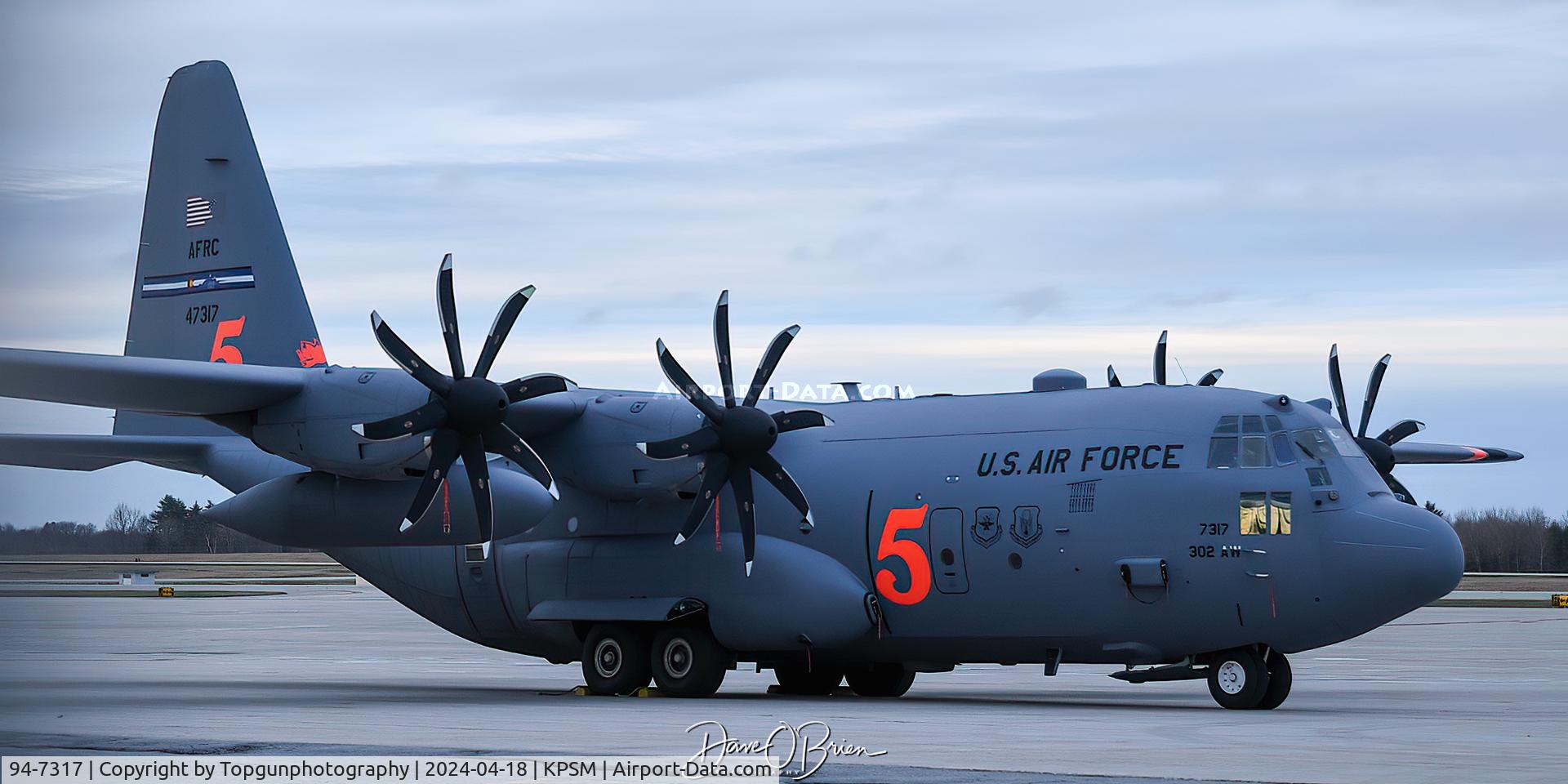 94-7317, 1994 Lockheed C-130H Hercules C/N 382-5391, TETON99 on the ramp