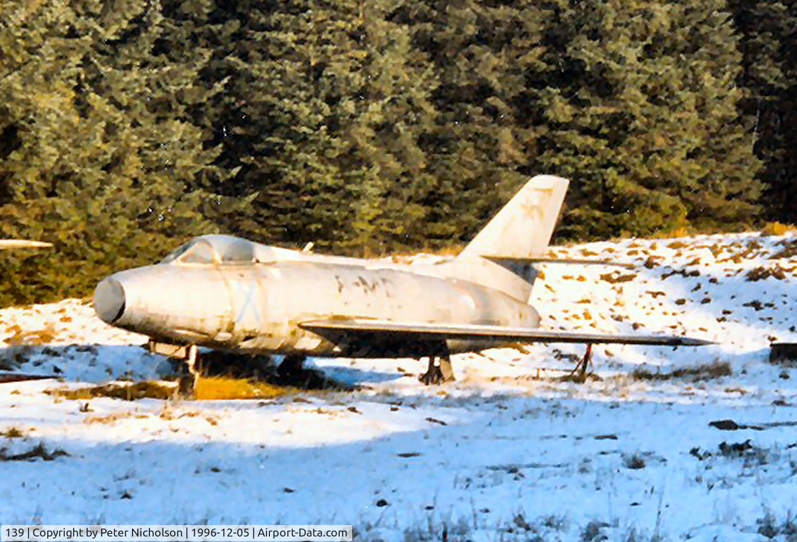 139, Dassault Mystere IVA C/N 139, Mystere IVA serial 139 coded 8-MR sited in White Rigg at RAF Spadeadam