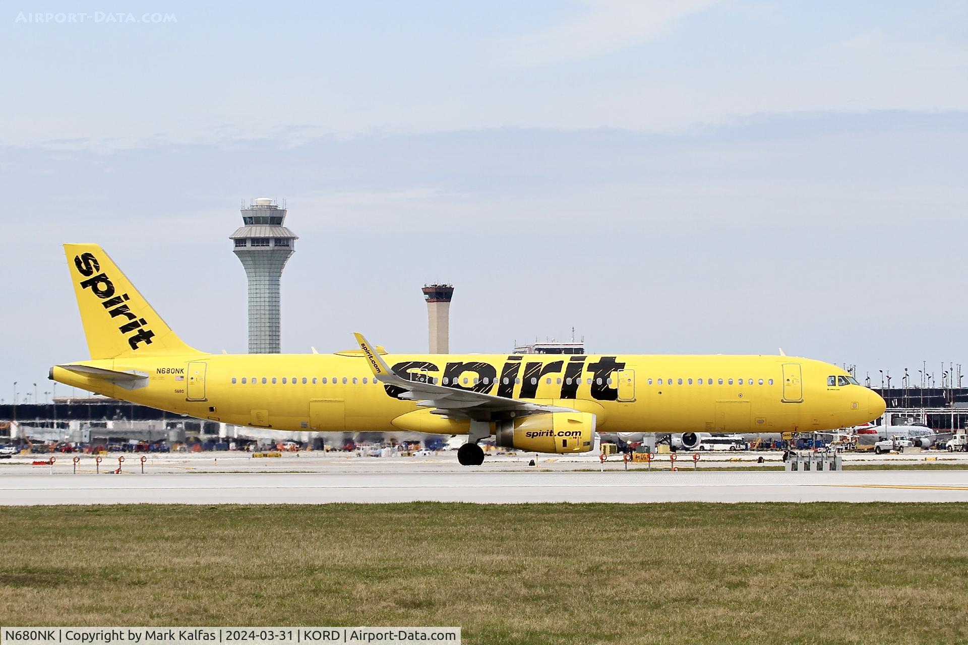N680NK, 2017 Airbus A321-231SL C/N 7870, A321 Spirit Airlines A321-231SL N680NK NKS1838  MIA-ORD