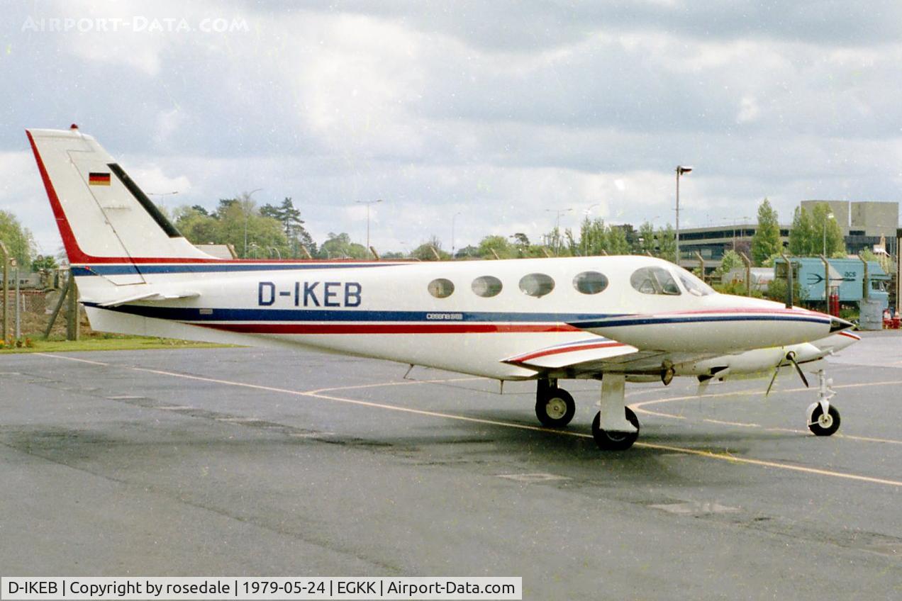 D-IKEB, 1974 Cessna 340 C/N 340-0323, Parked at London Gatwick