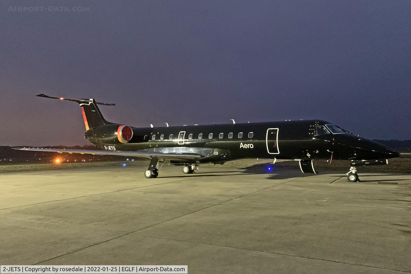 2-JETS, 2003 Embraer ERJ-135LR (EMB-135LR) C/N 145715, Night stop at Farnborough