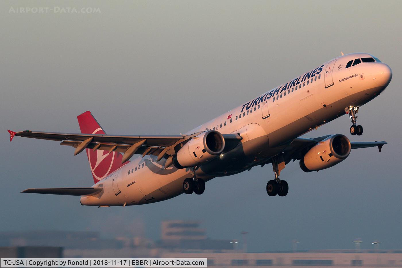 TC-JSA, 2012 Airbus A321-231 C/N 5154, at ebbr