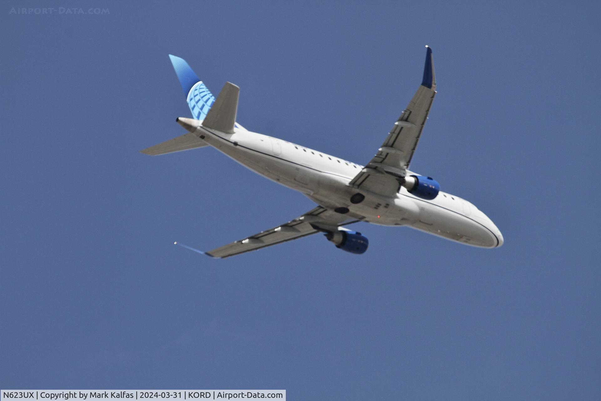 N623UX, 2019 Embraer ERJ-175LL (ERJ-170-200LL) C/N 17000830, E75L SkyWest/United Express EMBRAER 175LW N623UX SKW4739 ORD-HSV