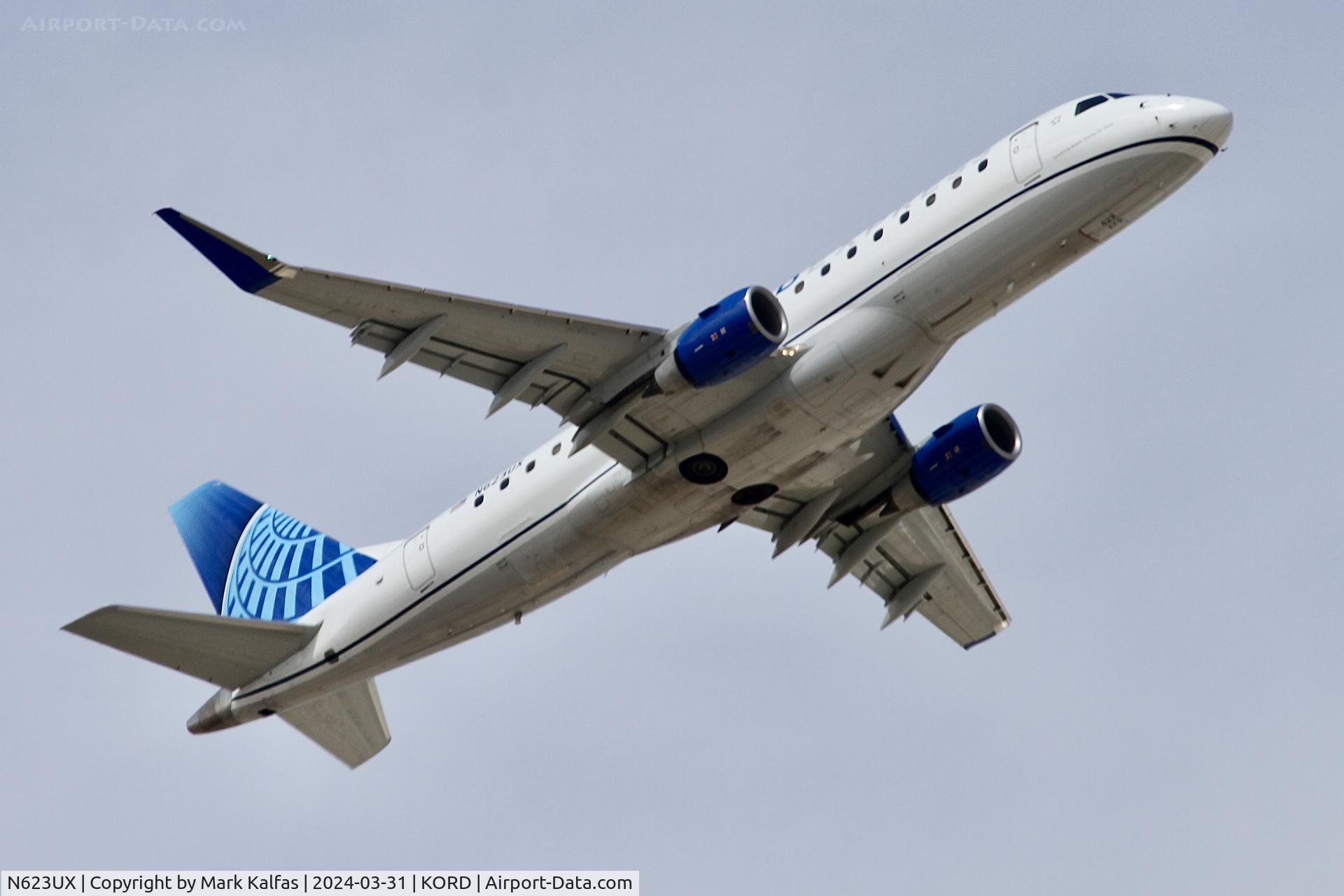 N623UX, 2019 Embraer ERJ-175LL (ERJ-170-200LL) C/N 17000830, E75L SkyWest/United Express EMBRAER 175LW N623UX SKW4739 ORD-HSV