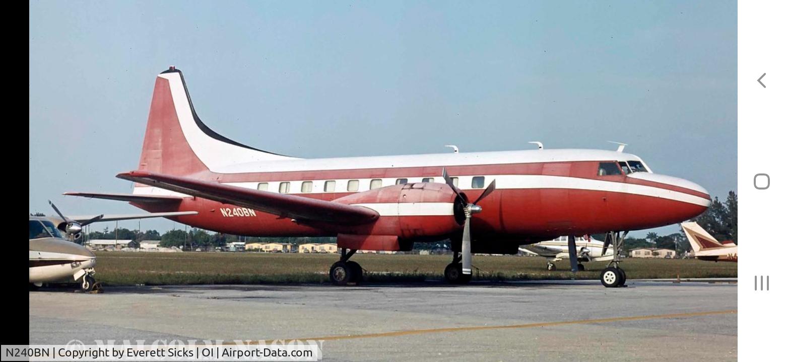 N240BN, 1947 Convair 240-21 C/N 1, Ocala International before being scraped out.