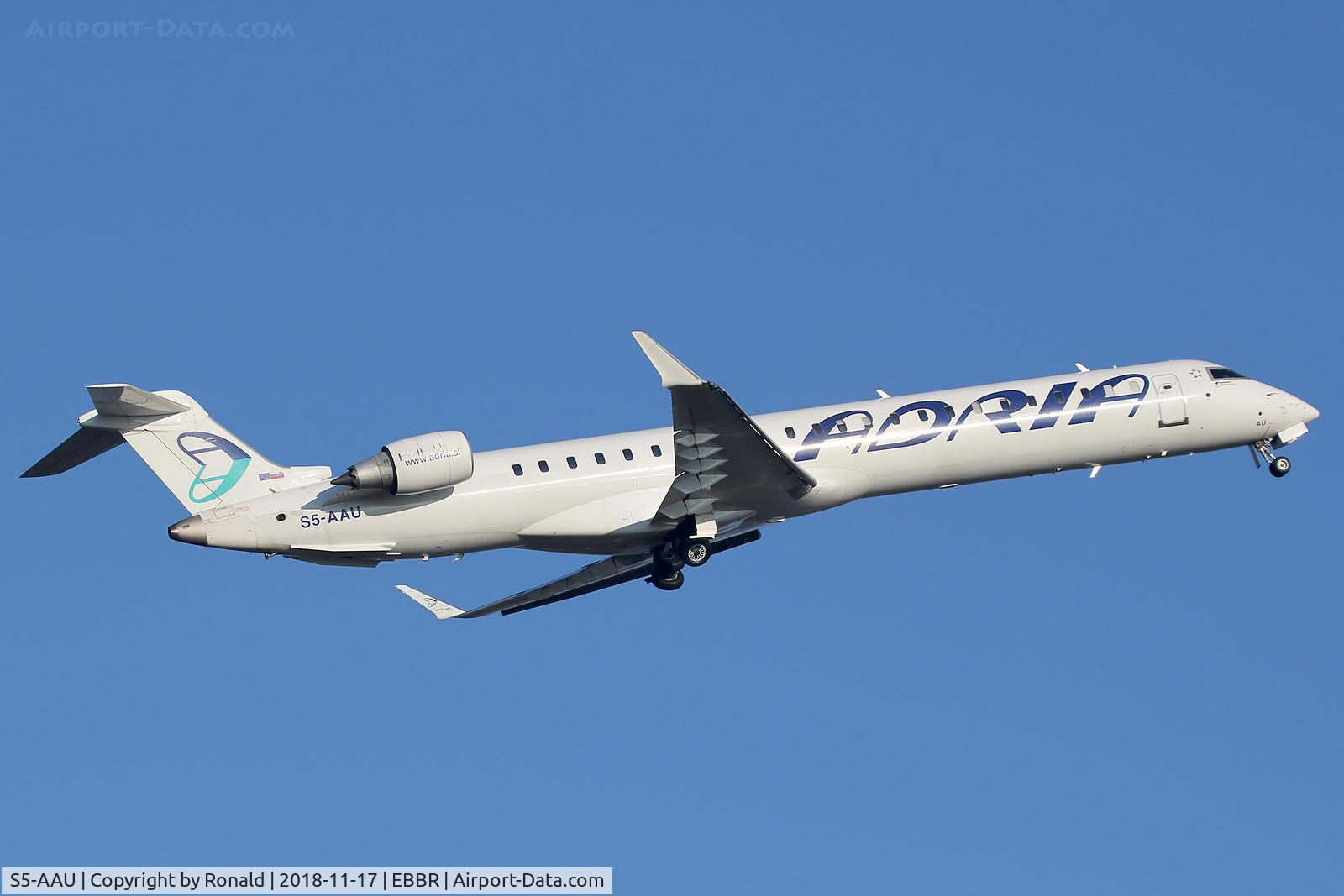 S5-AAU, 2012 Bombardier CRJ-900 (CL-600-2D24) C/N 15283, at ebbr