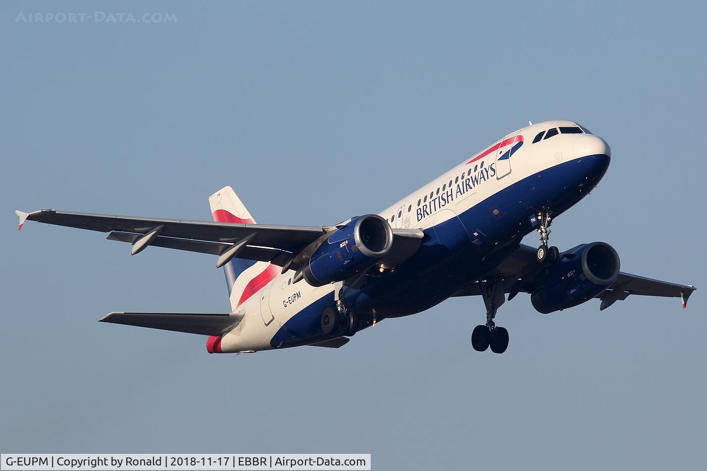 G-EUPM, 2000 Airbus A319-131 C/N 1258, at ebbr