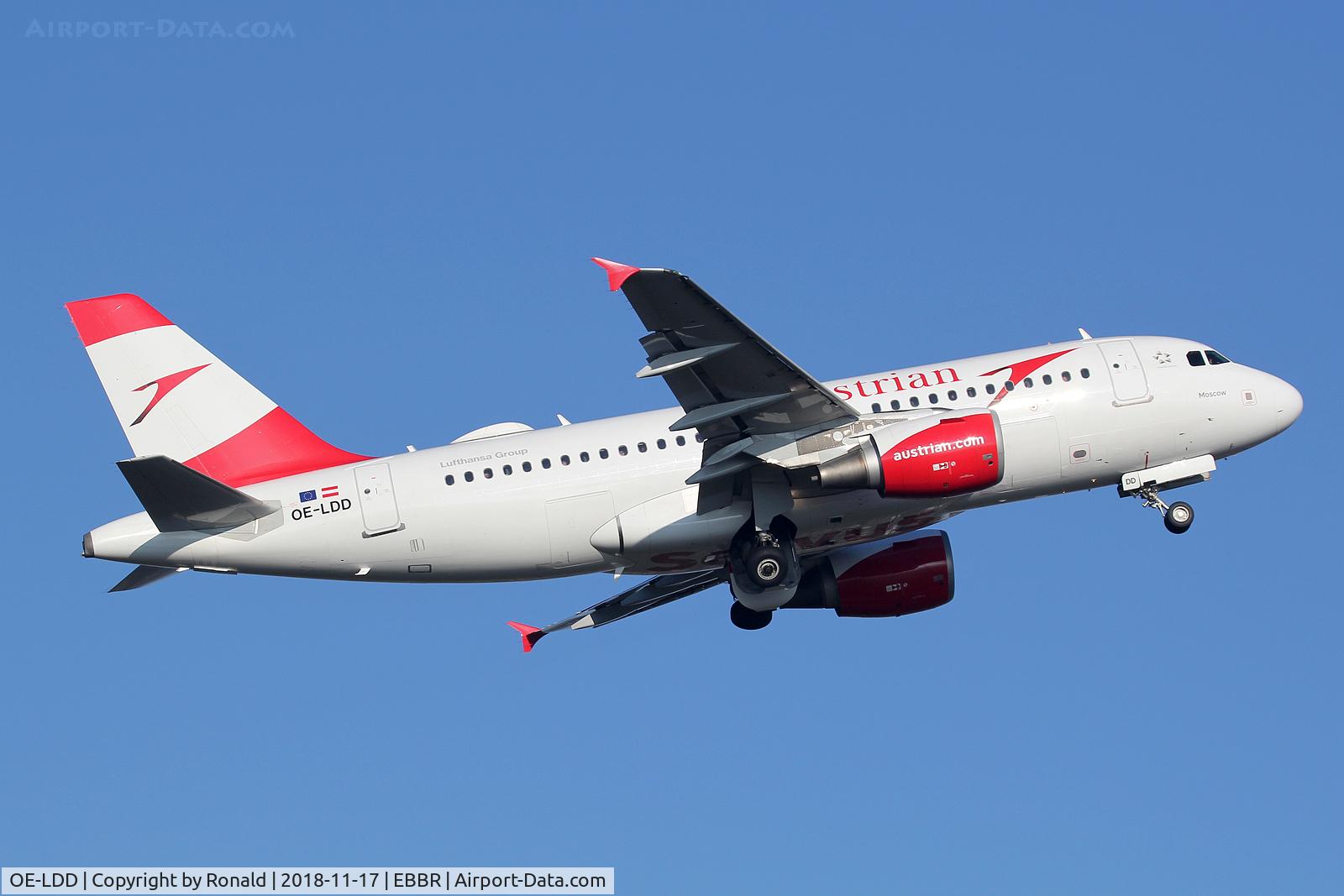 OE-LDD, 2005 Airbus A319-112 C/N 2416, at ebbr