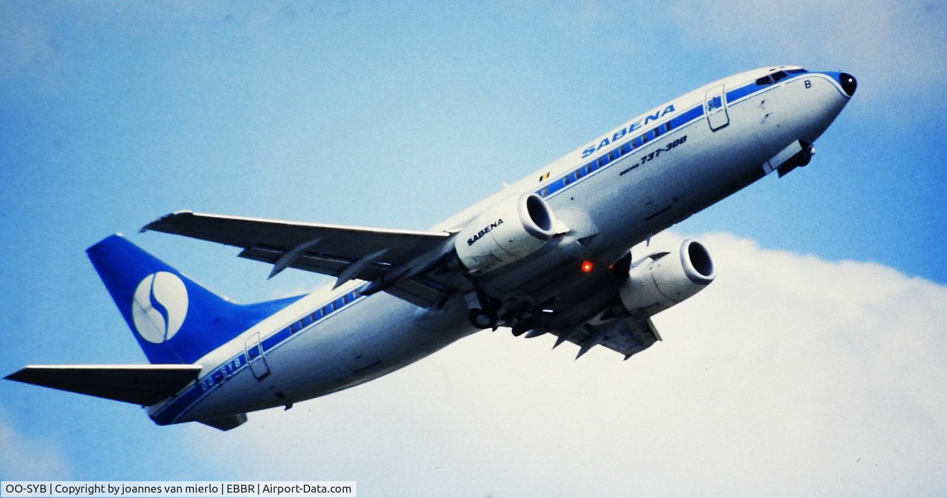 OO-SYB, 1989 Boeing 737-329 C/N 24356, ex-slide