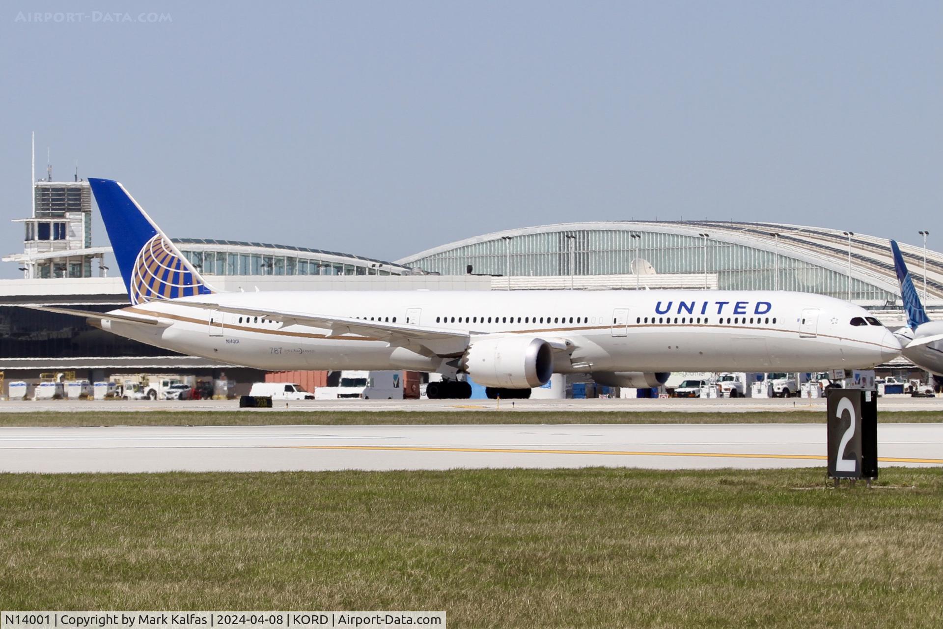 N14001, 2018 Boeing 787-10 Dreamliner Dreamliner C/N 40936, B78X United Airlines Boeing 787-10 Dreamliner N14001 UAL881 KORD-RJJT
