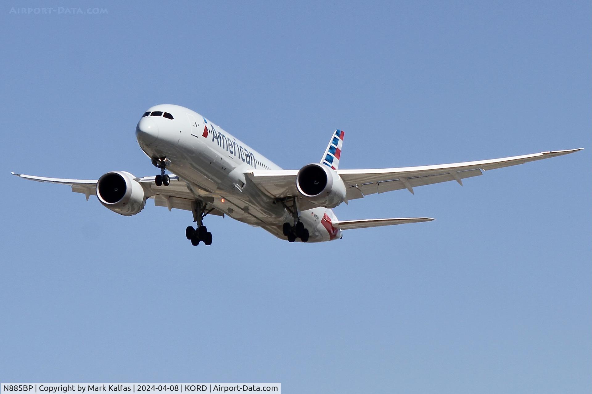 N885BP, 2023 Boeing 787-8 Dreamliner C/N 66005, B788 American Airlines  Boeing 787-8 Dreamliner  N885BP AAL41 LEBL-KORD