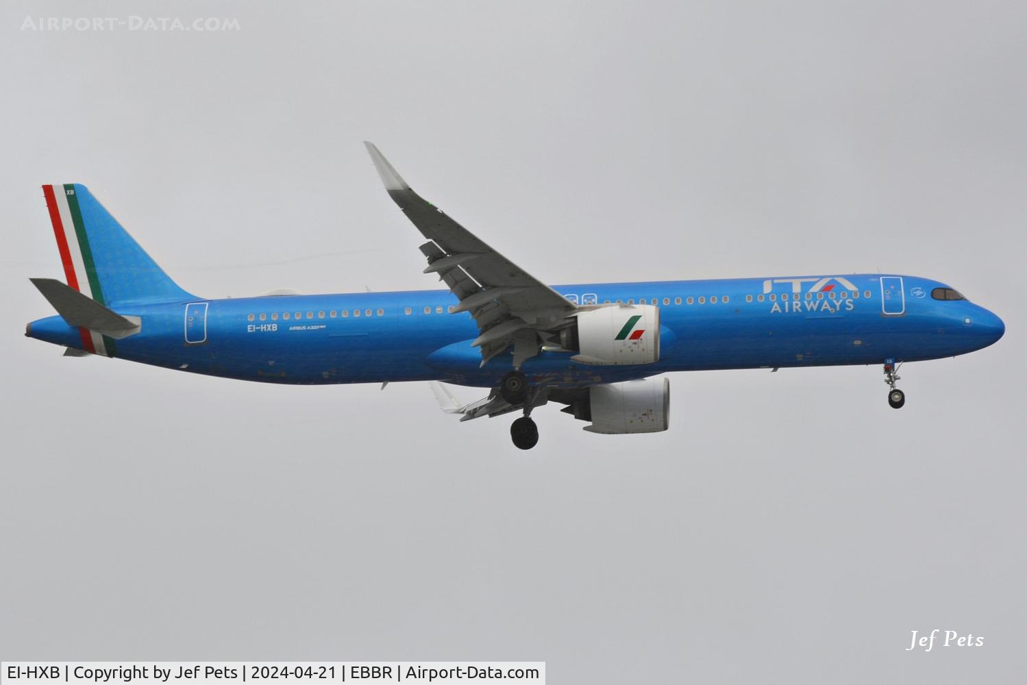 EI-HXB, 2023 Airbus A321-271NX C/N 11657, Landing at Brussels Airport.
