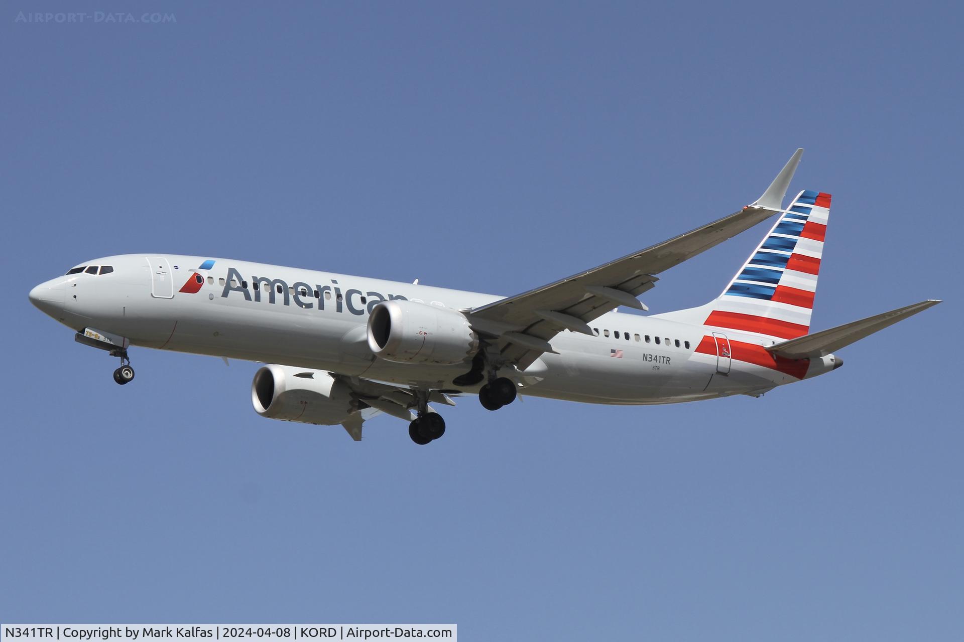 N341TR, 2023 Boeing 737-8 MAX C/N 44490, B38M American Airlines Boeing 737 MAX 8 N341TR AAL2590 SNA-ORD