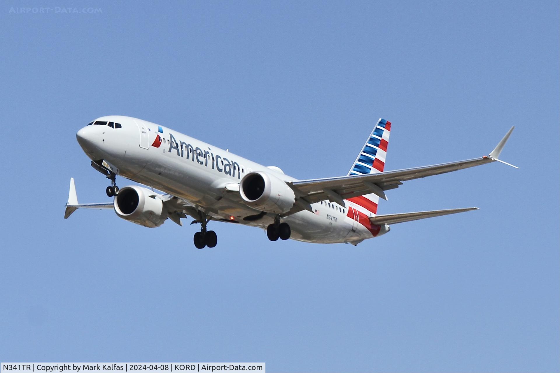 N341TR, 2023 Boeing 737-8 MAX C/N 44490, B38M American Airlines Boeing 737 MAX 8 N341TR AAL2590 SNA-ORD