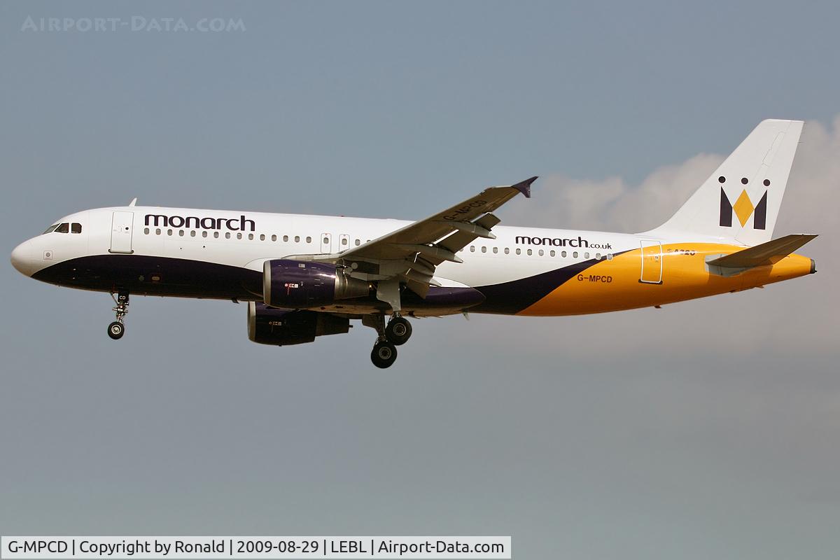 G-MPCD, 1994 Airbus A320-212 C/N 379, at lebl