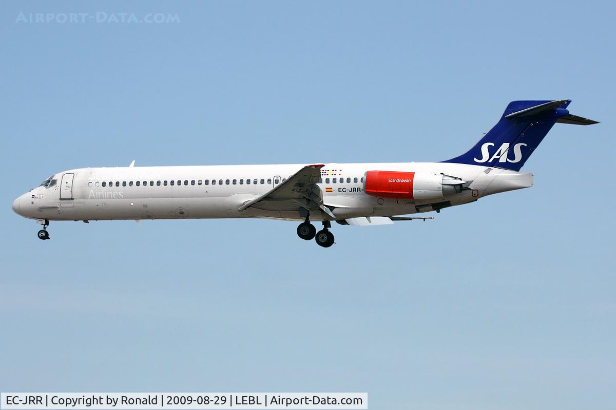 EC-JRR, 1991 McDonnell Douglas MD-87 (DC-9-87) C/N 49612, at lebl