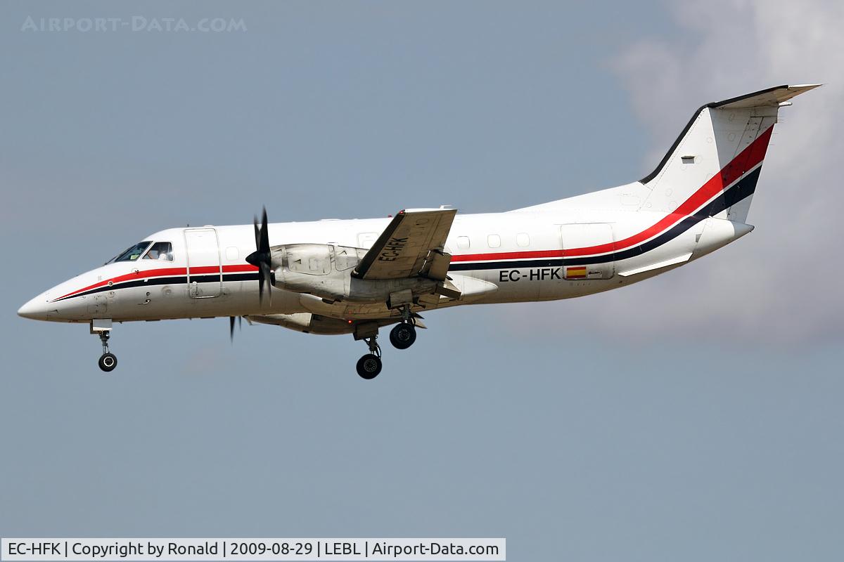EC-HFK, 1987 Embraer EMB-120RT Brasilia C/N 120063, at lebl