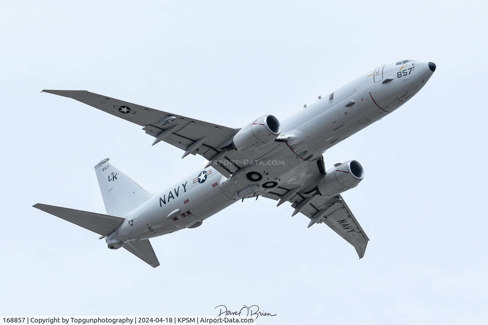 168857, 2016 Boeing P-8A Poseidon C/N 44149/5458, TRIDENT99 working RW16