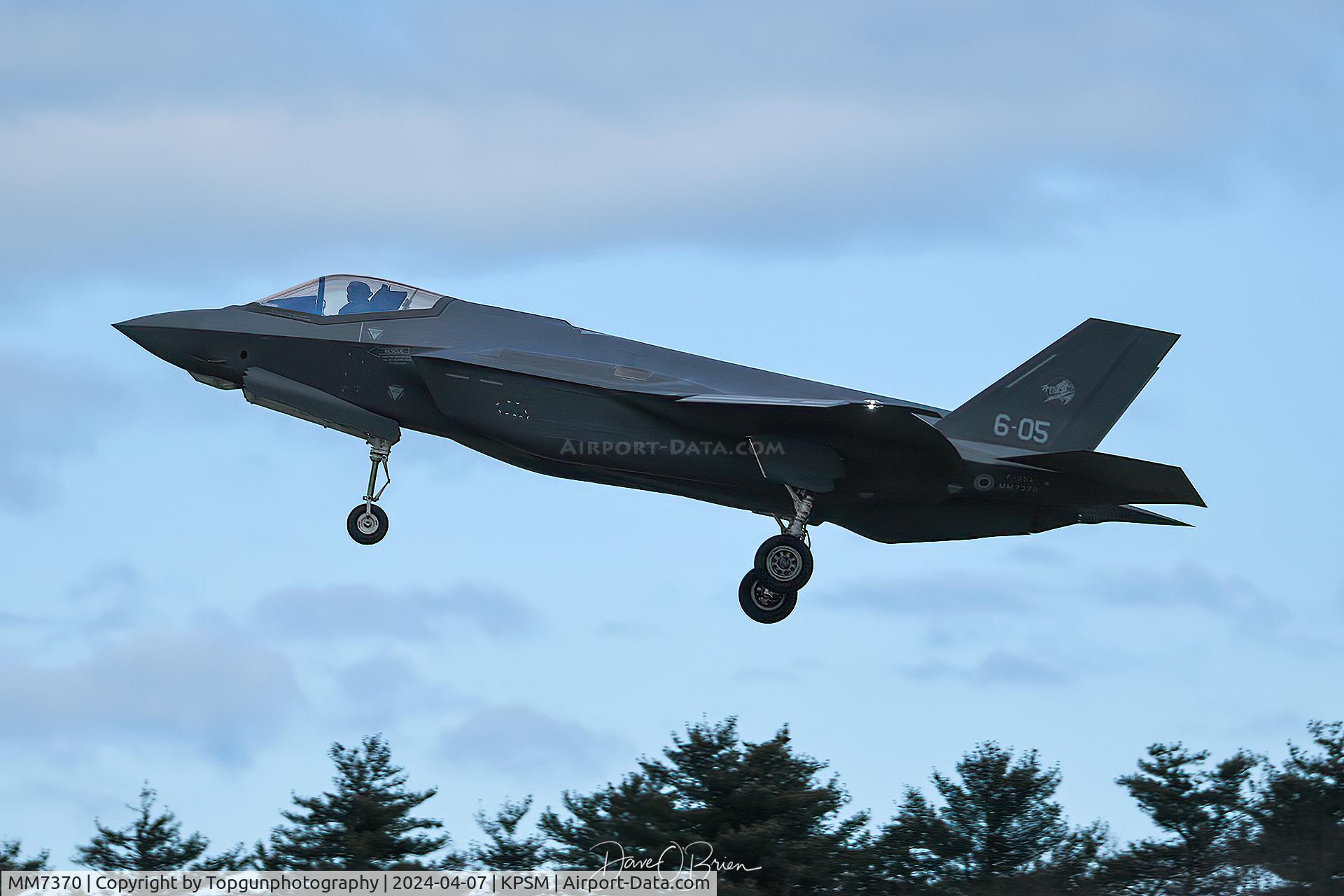 MM7370, 2022 Lockheed Martin F-35A C/N AL-20, Italian F-35's arrive for a layover on their way to RF Alaska