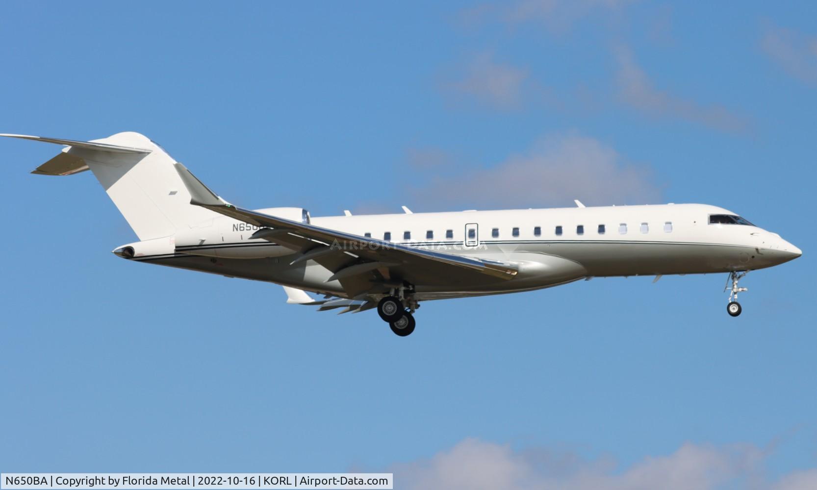 N650BA, 2022 Bombardier Global 6500 C/N 60055, Global 6500 zx CYUL-ORL