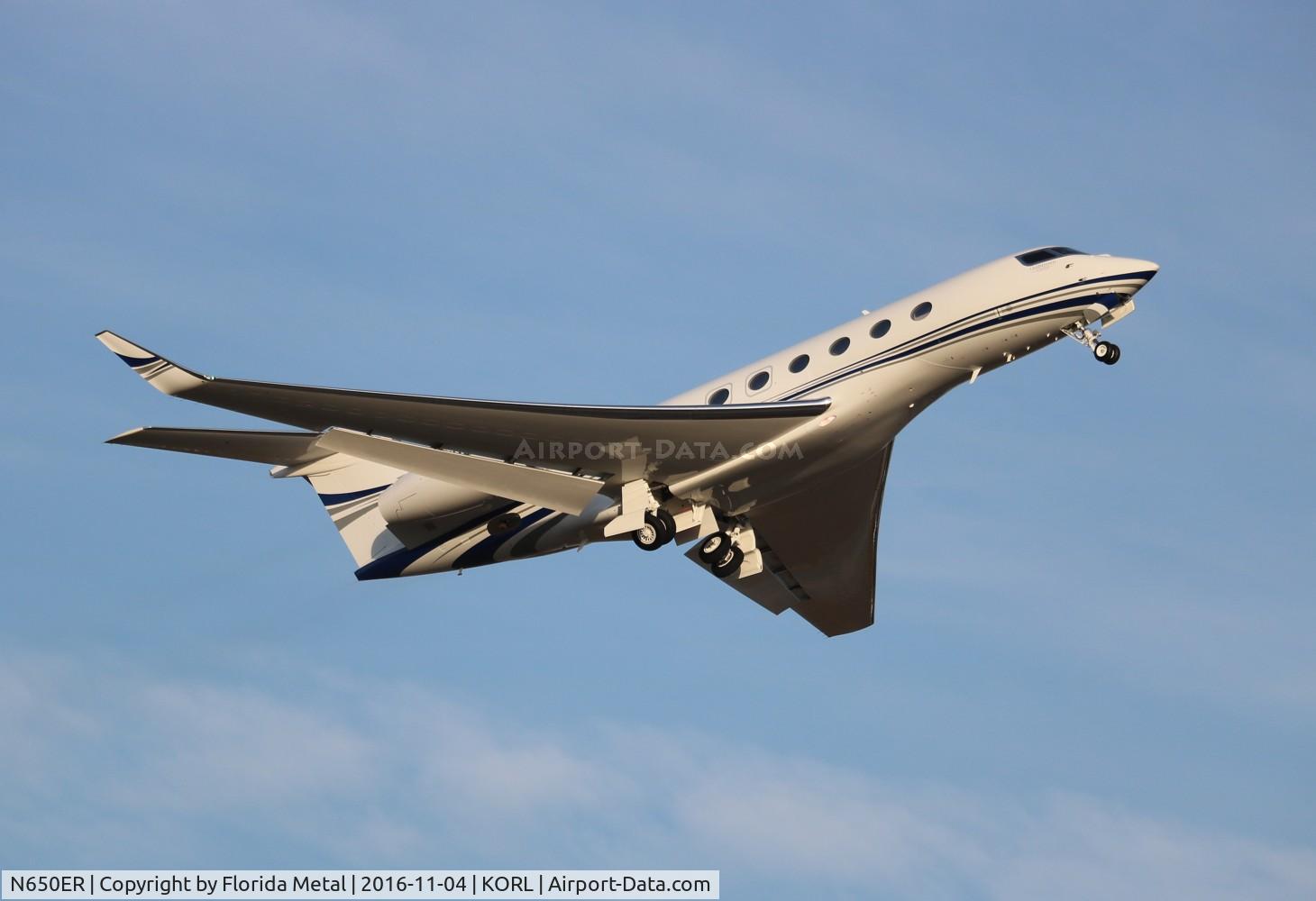 N650ER, 2016 Gulfstream G-VI (G650ER) C/N 6210, G650 zx ORL-SAV