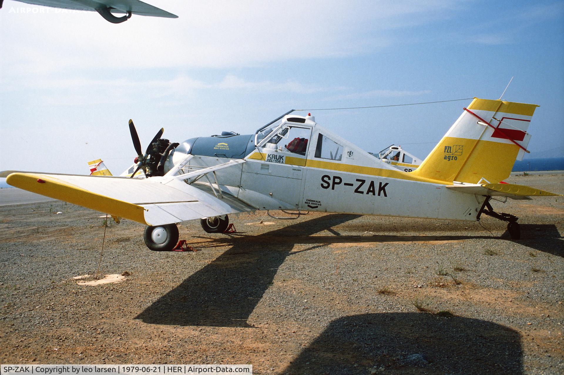 SP-ZAK, PZL-Okecie PZL-106A Kruk C/N not known, Heraklion 21.6.1979