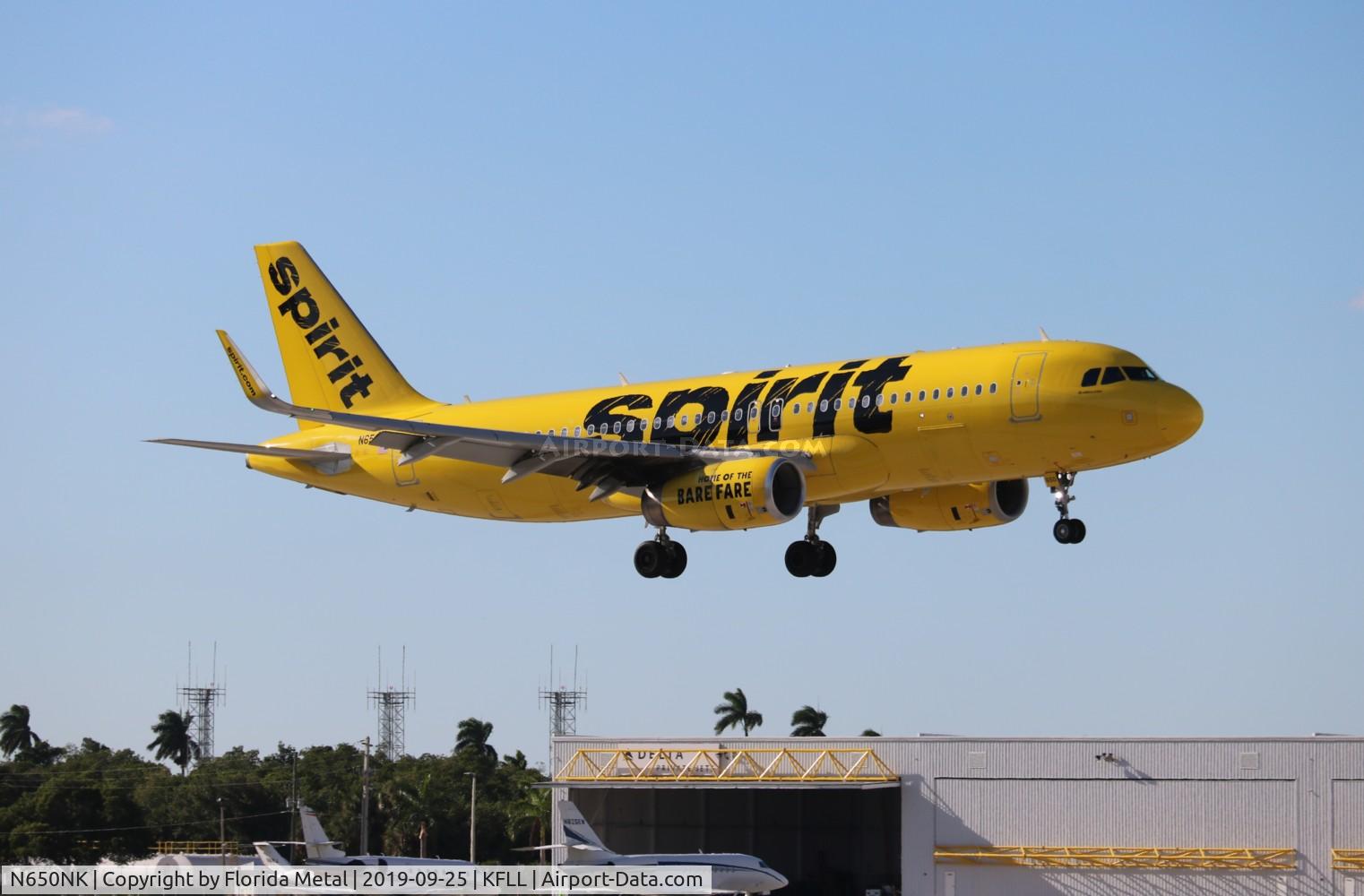 N650NK, 2017 Airbus A320-232 C/N 7724, NKS A320 yellow zx ORD-FLL