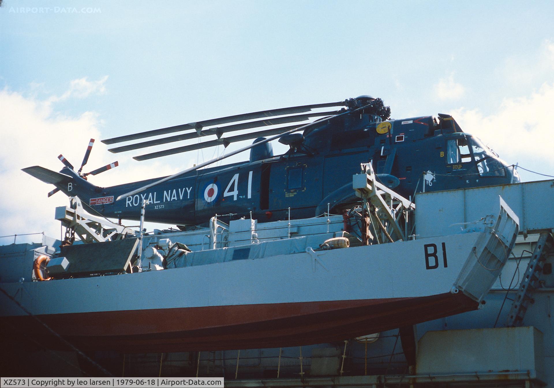 XZ573, 1976 Westland Sea King HAS 2 C/N Wa 841, On Boad Aircraft carrier 