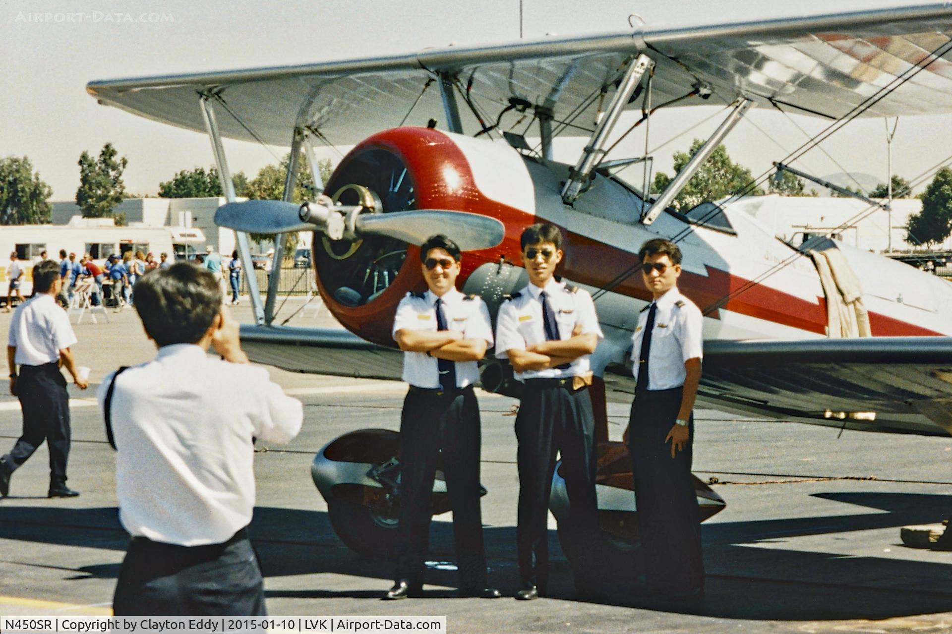 N450SR, 1942 Boeing B75N1 C/N 75-7016, Livermore Airport in California.
